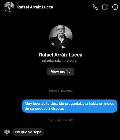 Captura del DM con el profesor Rafael